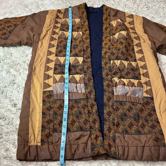 Handmade 1970 Old Fabric, vintage cloth, old kantha style jacket - Picture 8 of 13